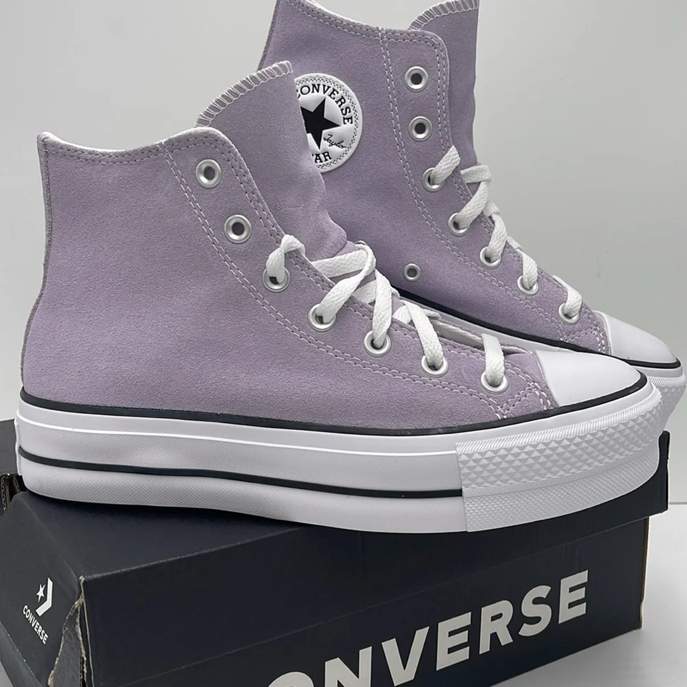 Converse Women's A15198C CTAS LIFT HI VAPOR VIOLET/WHITE/BLACK High Top Platform